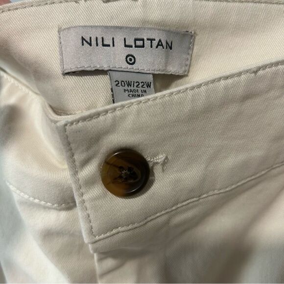 Nili Lotan for Target White/Cream Wide Leg Cargo Flare Pants 20W/22W - Picture 7 of 11